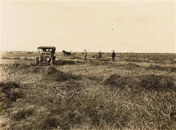 (LAND OFFICE) Group of 14 photographs relating to the homesteading period in Kansas, in